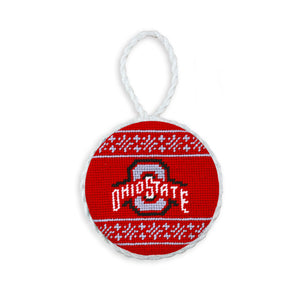 Ohio State Fairisle Ornament (Red)