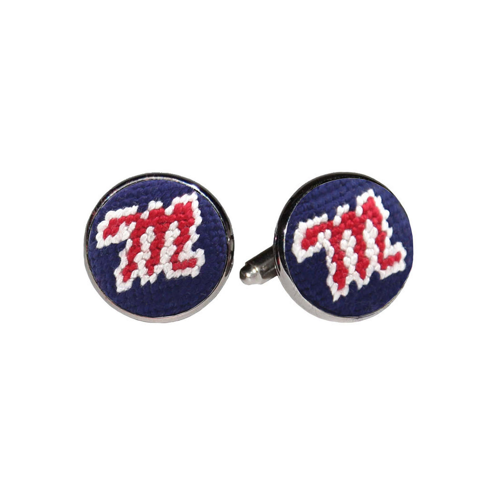 Mississippi Cufflinks (Dark Navy)