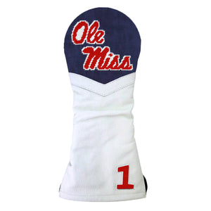 Mississippi Driver Headcover (Dark Navy) (White Leather)