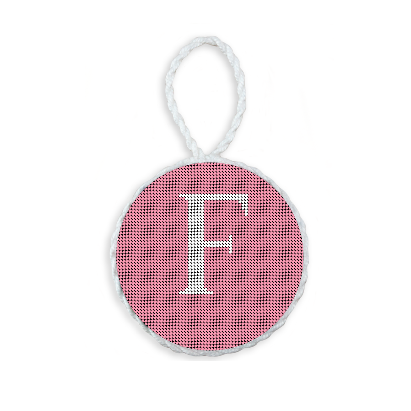 Letter with Date Ornament - Pink