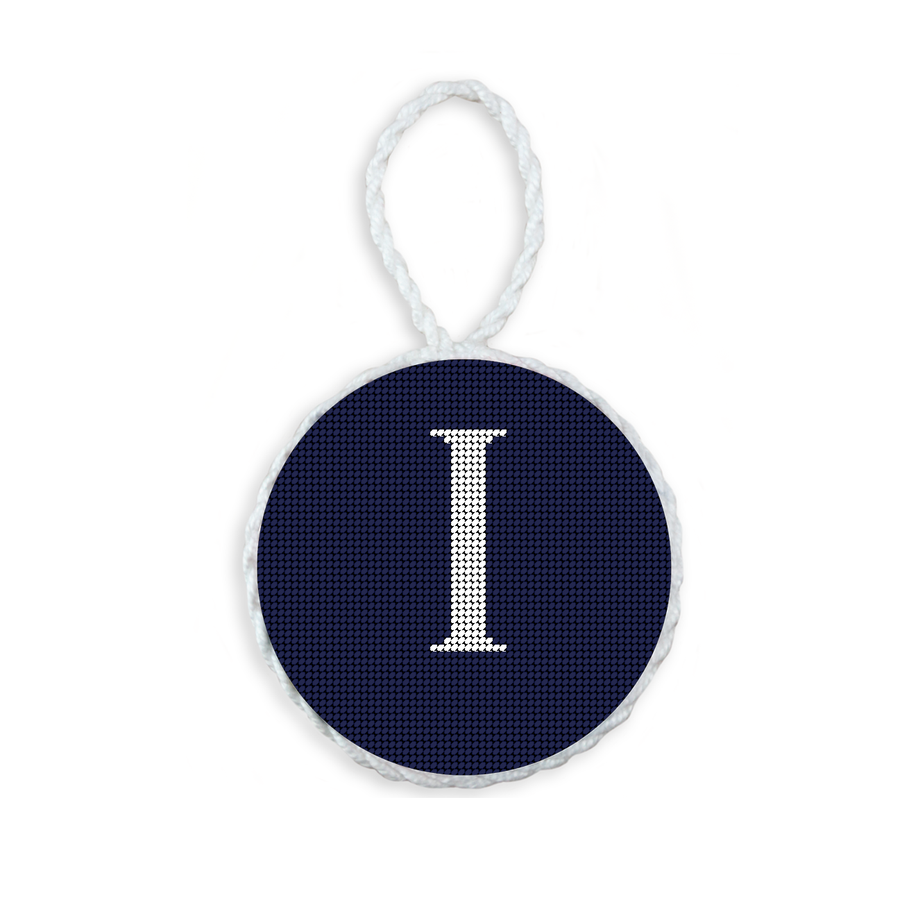 Letter with Date Ornament - Dark Navy