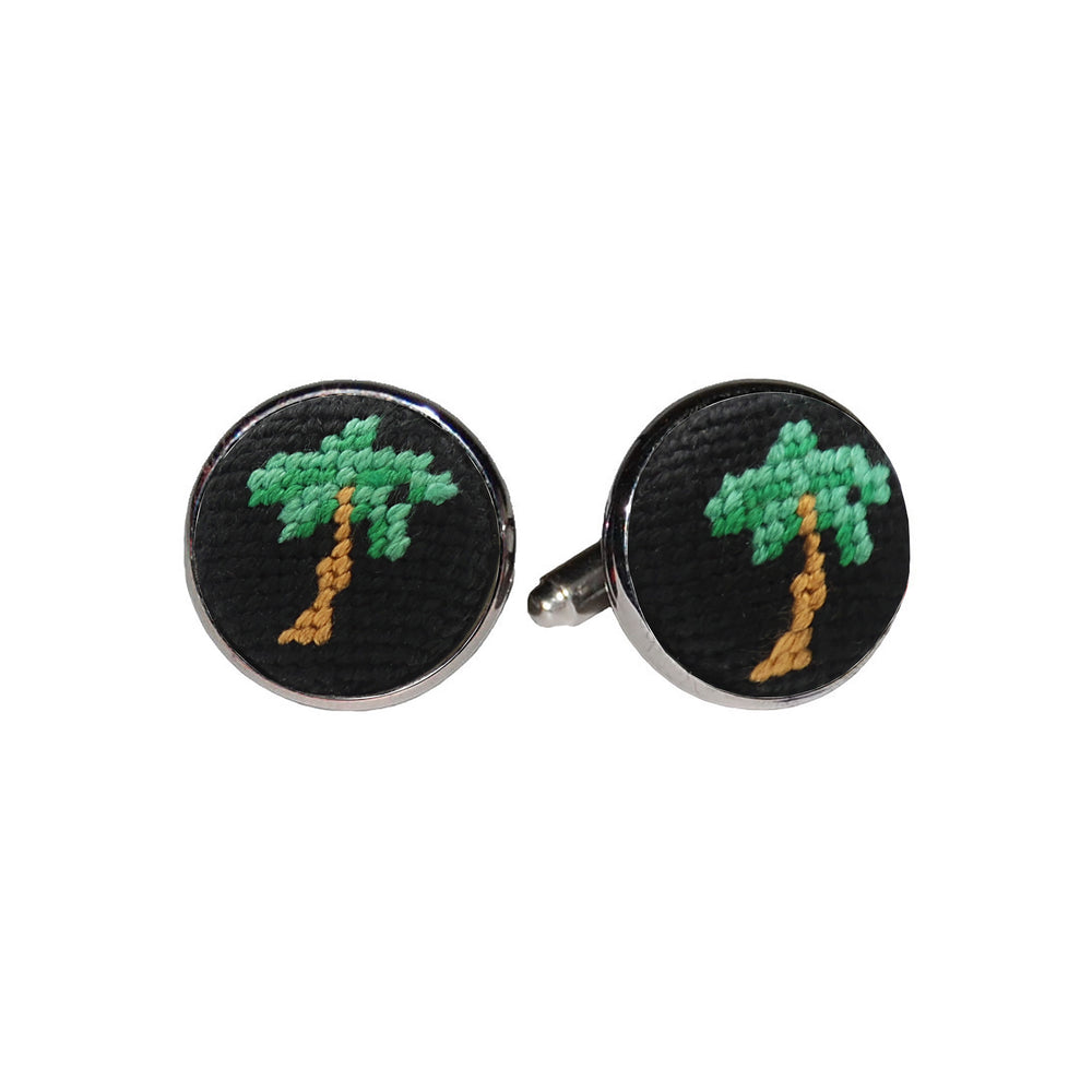 Palm Tree Cufflinks (Black) (Final Sale)