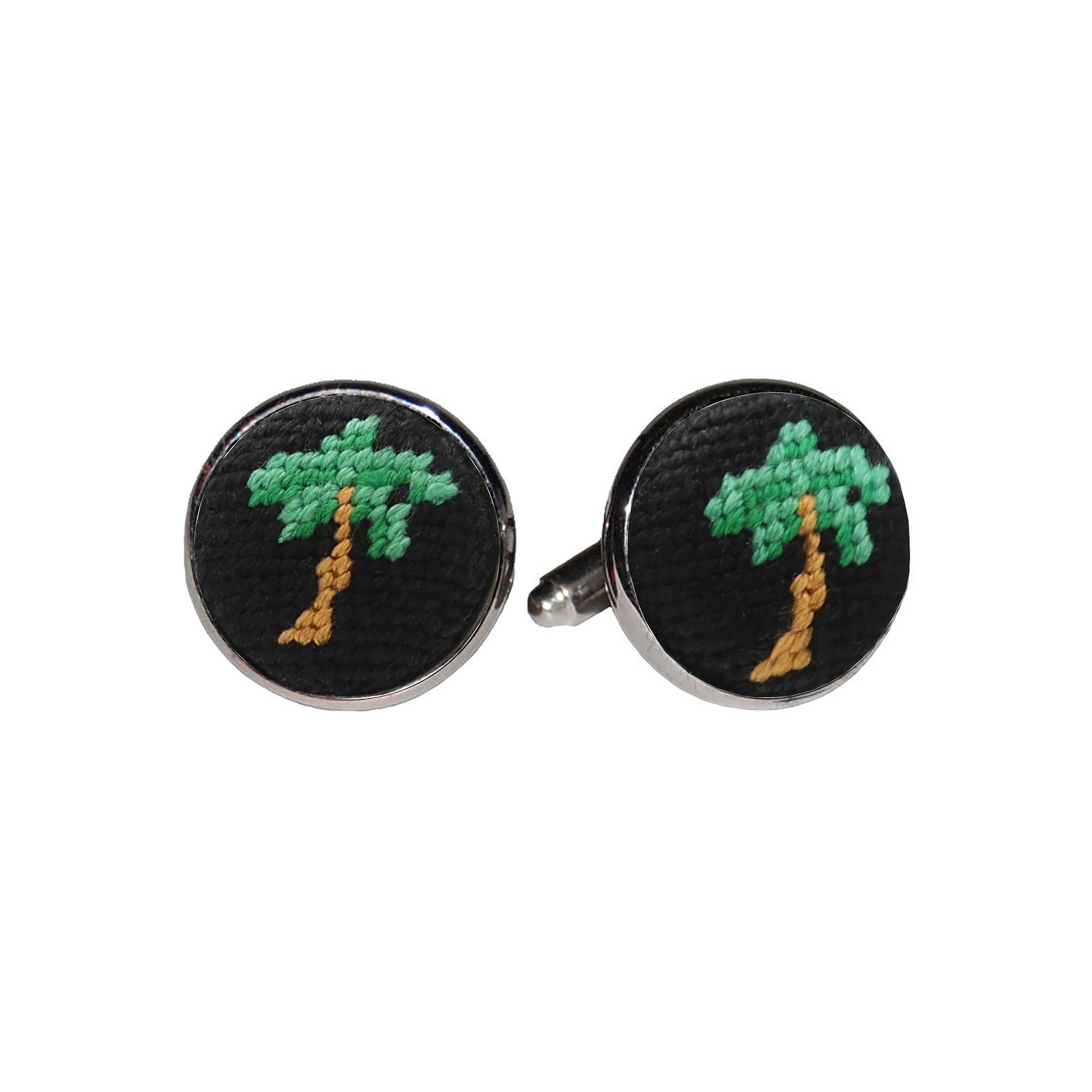 Palm Tree Cufflinks (Black) (Final Sale)