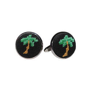Palm Tree Cufflinks (Black) (Final Sale)