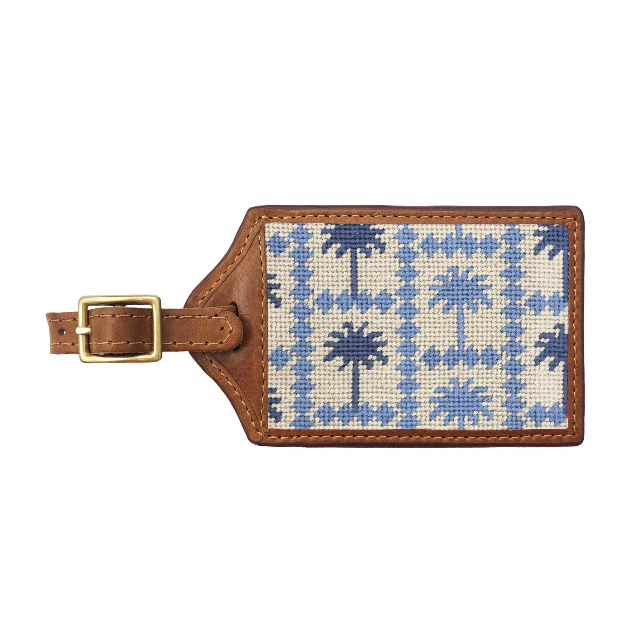 Smathers and Branson Palms LightKhaki-SteelBlue Luggage Tag