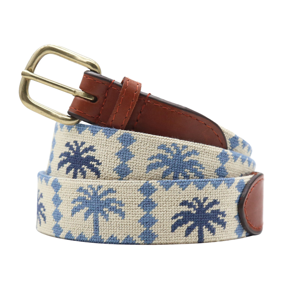 Palms Belt (Light Khaki-Steel Blue)