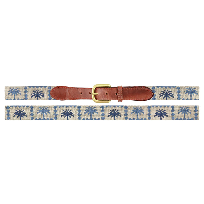 Palms Belt (Light Khaki-Steel Blue)