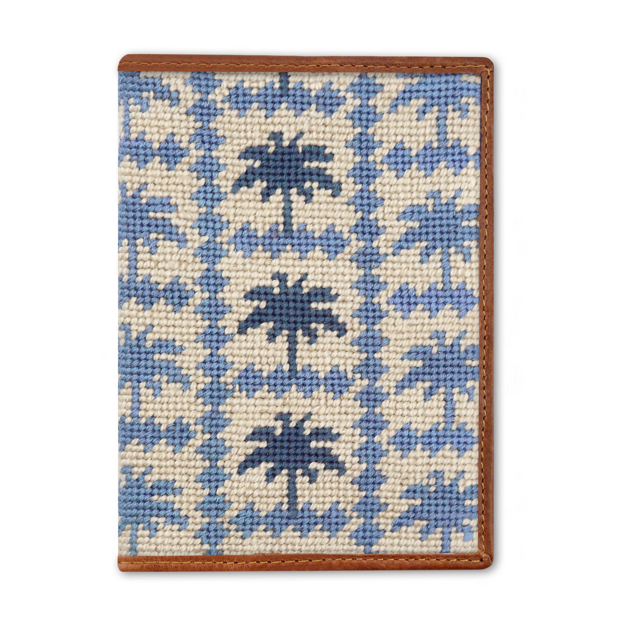 Palms Passport Case (Light Khaki-Steel Blue)