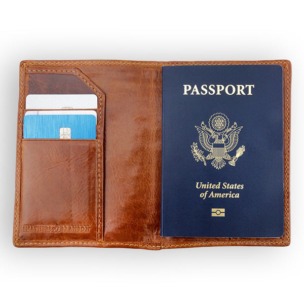 Bon Voyage 2-sided Passport Case (Light Khaki) (Final Sale)