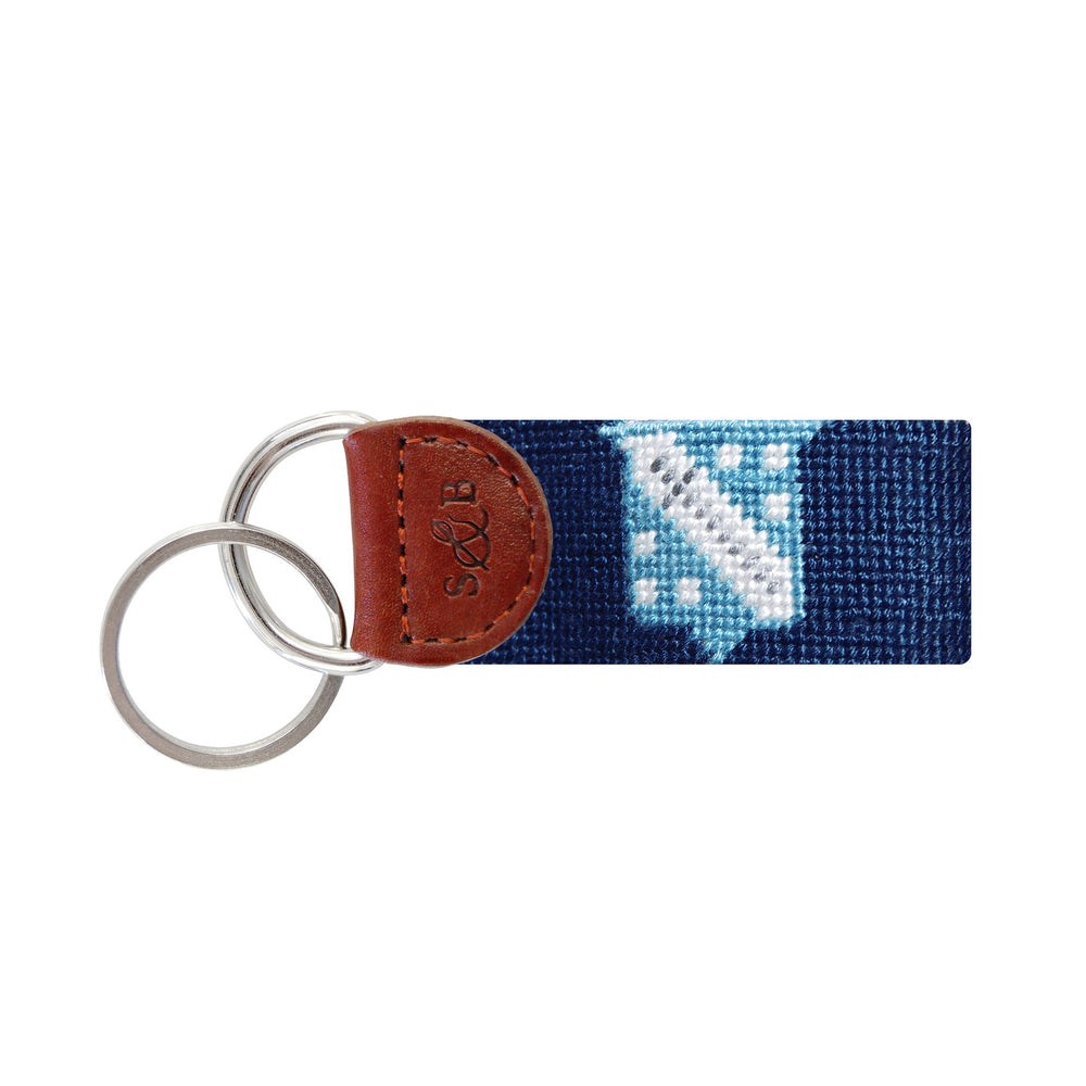 Phi Delta Theta Flag Key Fob (Dark Navy)