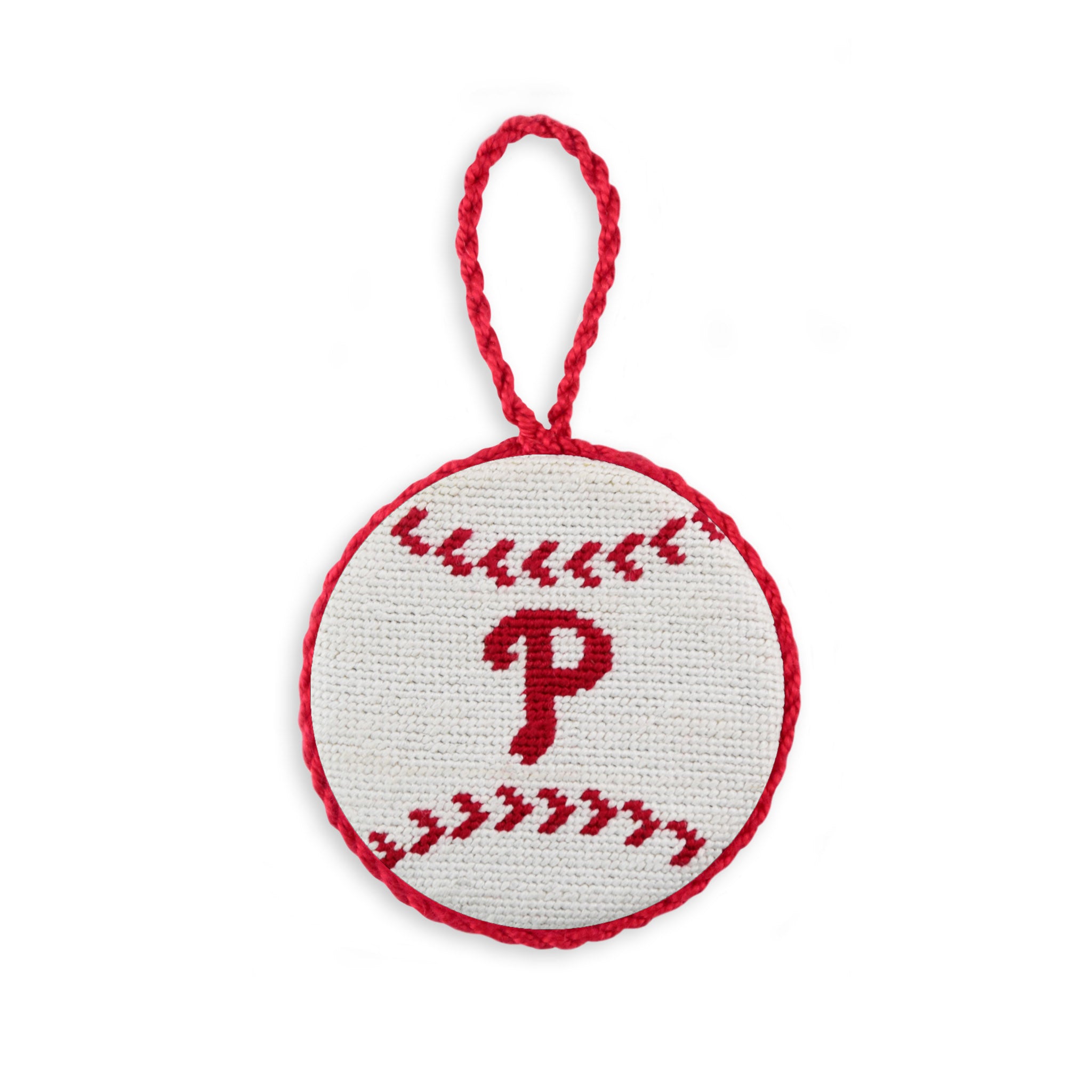 Philadelphia Phillies Baseball Ornament (Red Cord)