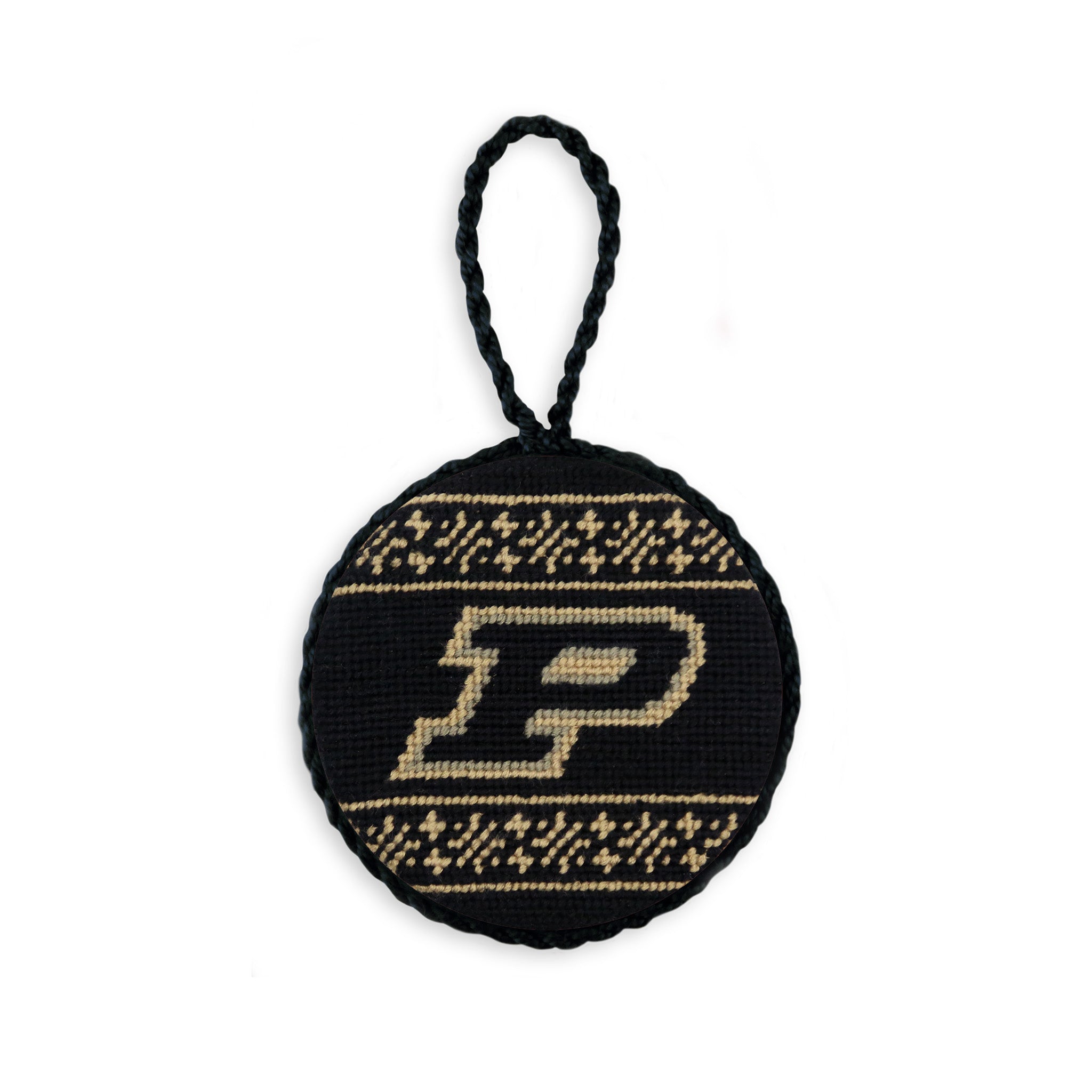 Purdue Fairisle Ornament (Black)