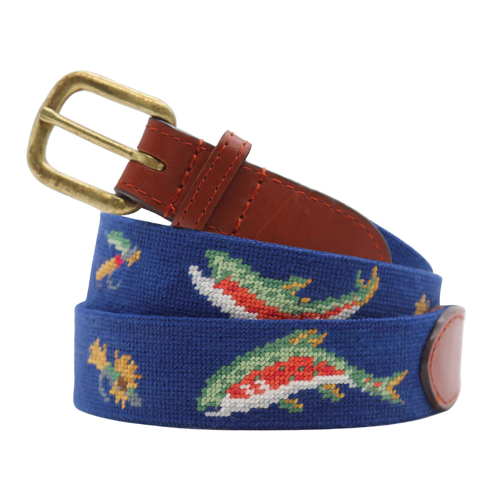 Rainbow Trout and Fly Belt (Classic Navy) (Final Sale)