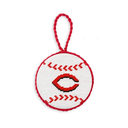 Cincinnati Reds Baseball Ornament (Red Cord)