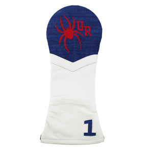 University of Richmond Driver Headcover (Classic Navy) (White Leather)