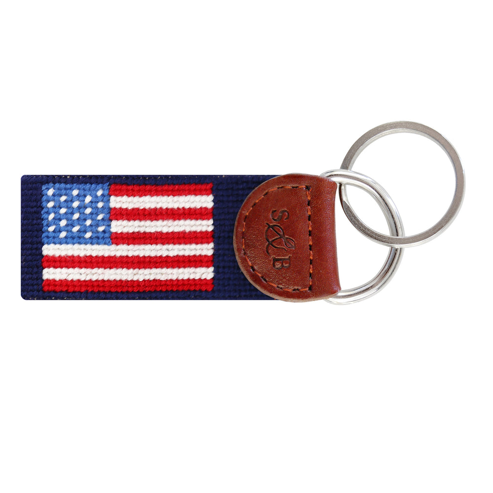 Ryder Cup 1927 Trophy-American Flag Key Fob (Dark Navy)