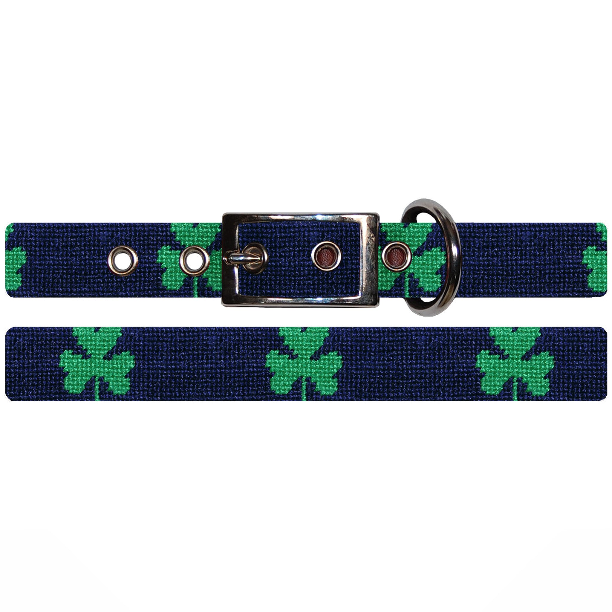 Shamrock Dog Collar (Dark Navy)