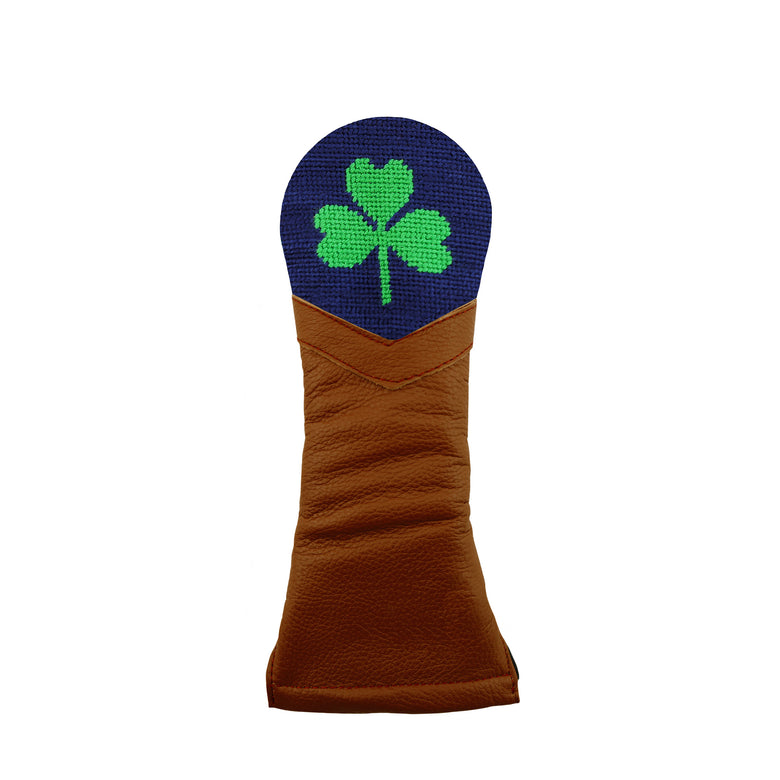 Shamrock Hybrid Headcover (Dark Navy) (Chestnut Leather)