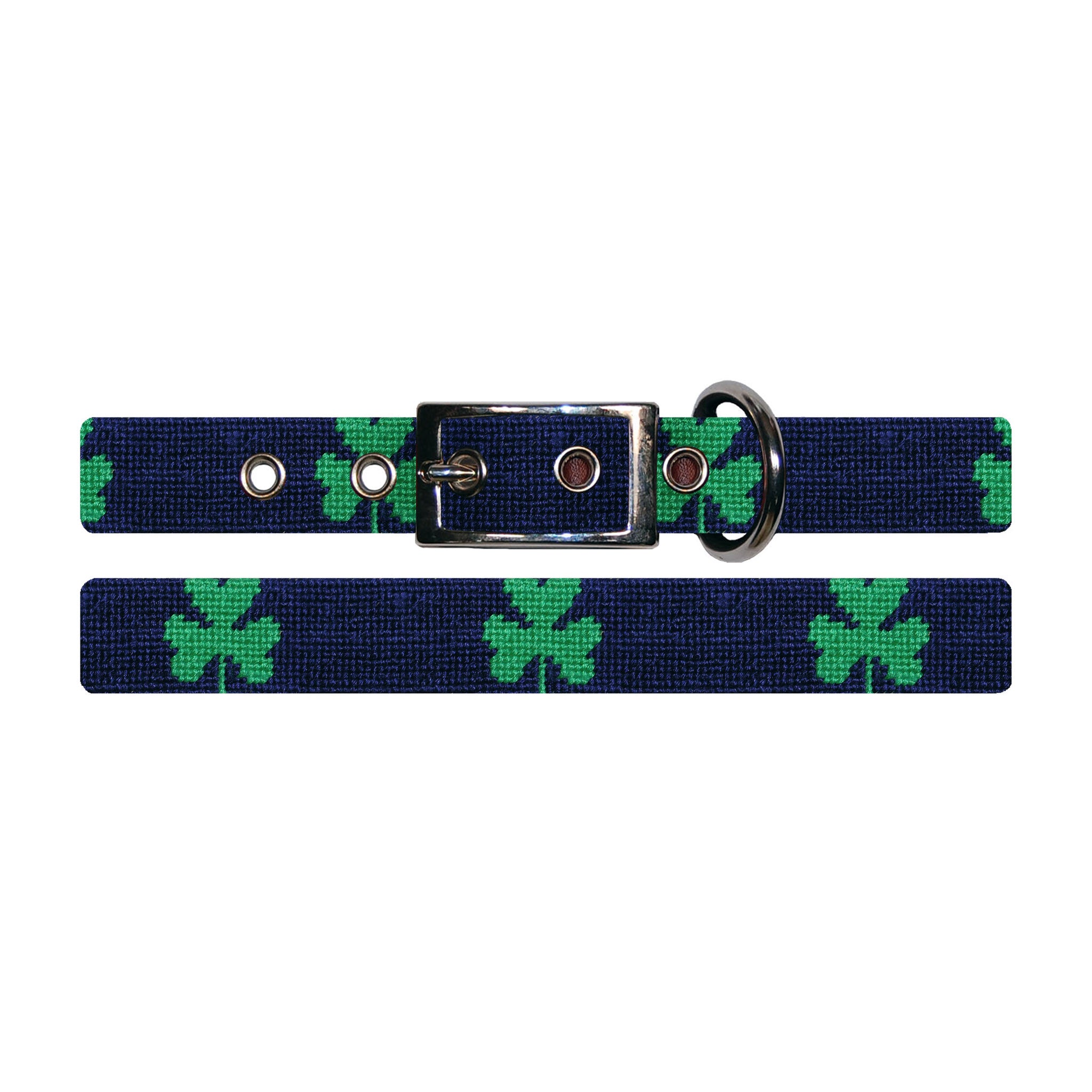 Shamrock Dog Collar (Dark Navy)