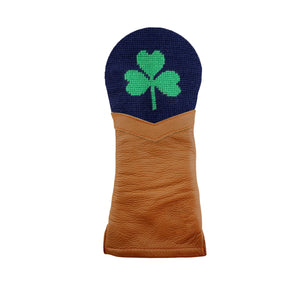 Shamrock Fairway Headcover (Dark Navy) (Chestnut Leather)