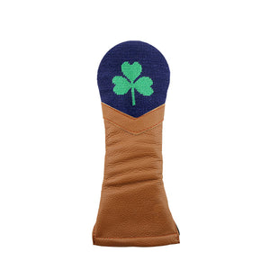 Shamrock Hybrid Headcover (Dark Navy) (Chestnut Leather)