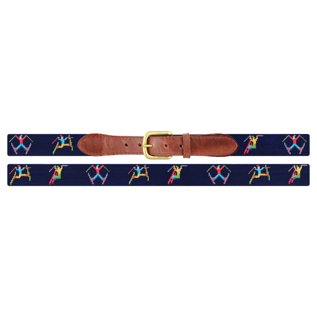Monogrammed Ski Tricks Belt (Dark Navy)