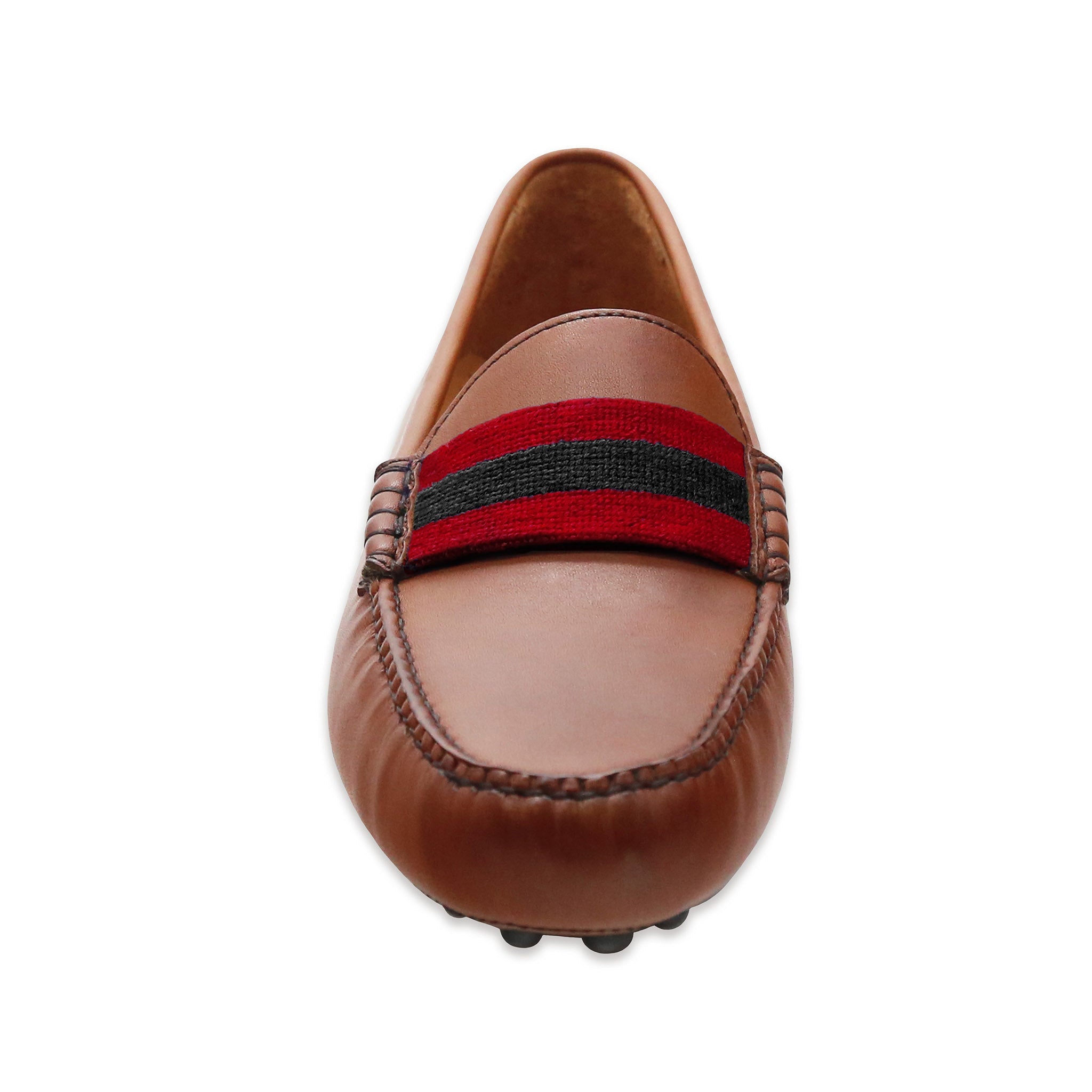 South Carolina Surcingle Driving Shoes (Garnet-Black) (Chestnut Leather-Logo)