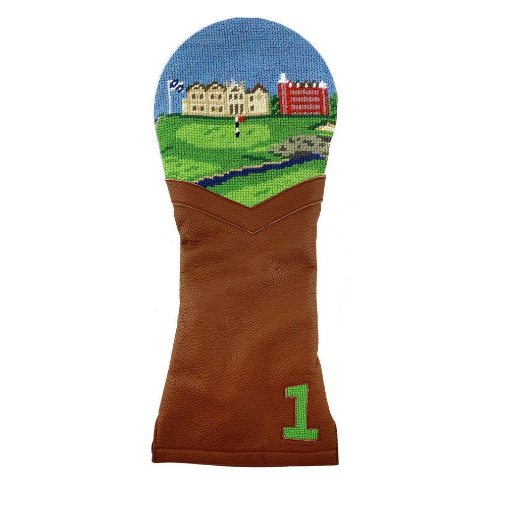 St Andrews Scene Driver Headcover (Chestnut Leather)