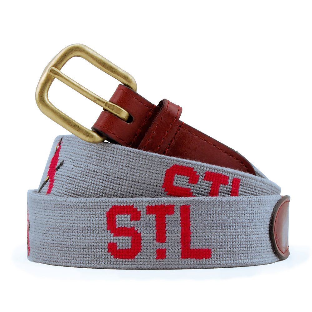 Monogrammed St. Louis Cardinals Cooperstown Belt (Grey)