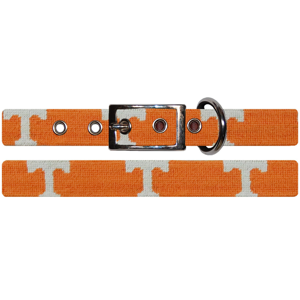 Monogrammed Tennessee Power T Dog Collar (Orange)