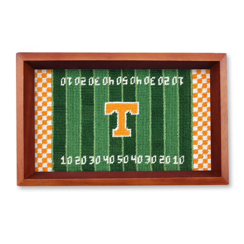 Tennessee Neyland Stadium Football Field Valet Tray (Chestnut Wood) (Final Sale)