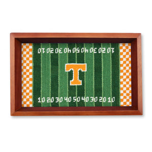 Tennessee Neyland Stadium Football Field Valet Tray (Chestnut Wood) (Final Sale)