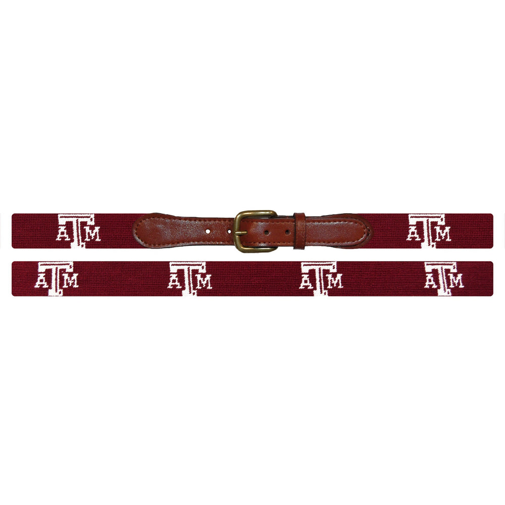 Monogrammed Texas A&M Belt (Maroon)