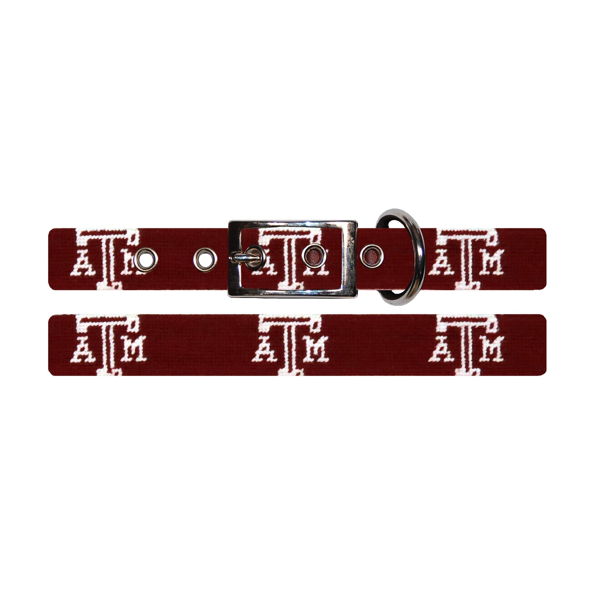 Monogrammed Texas A&M Dog Collar (Maroon)