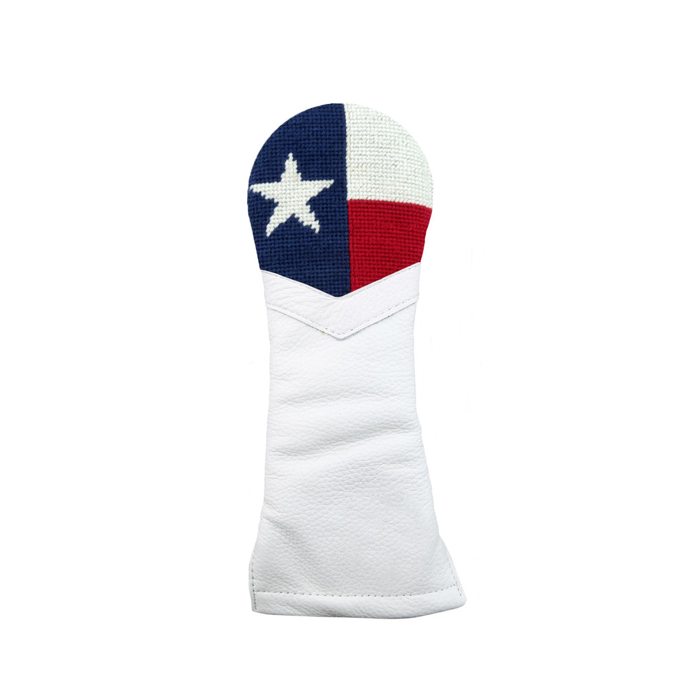 Big Texas Flag Hybrid Headcover (White Leather)