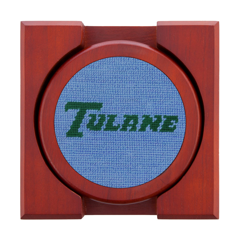 Tulane Text Coasters (Baby Blue)