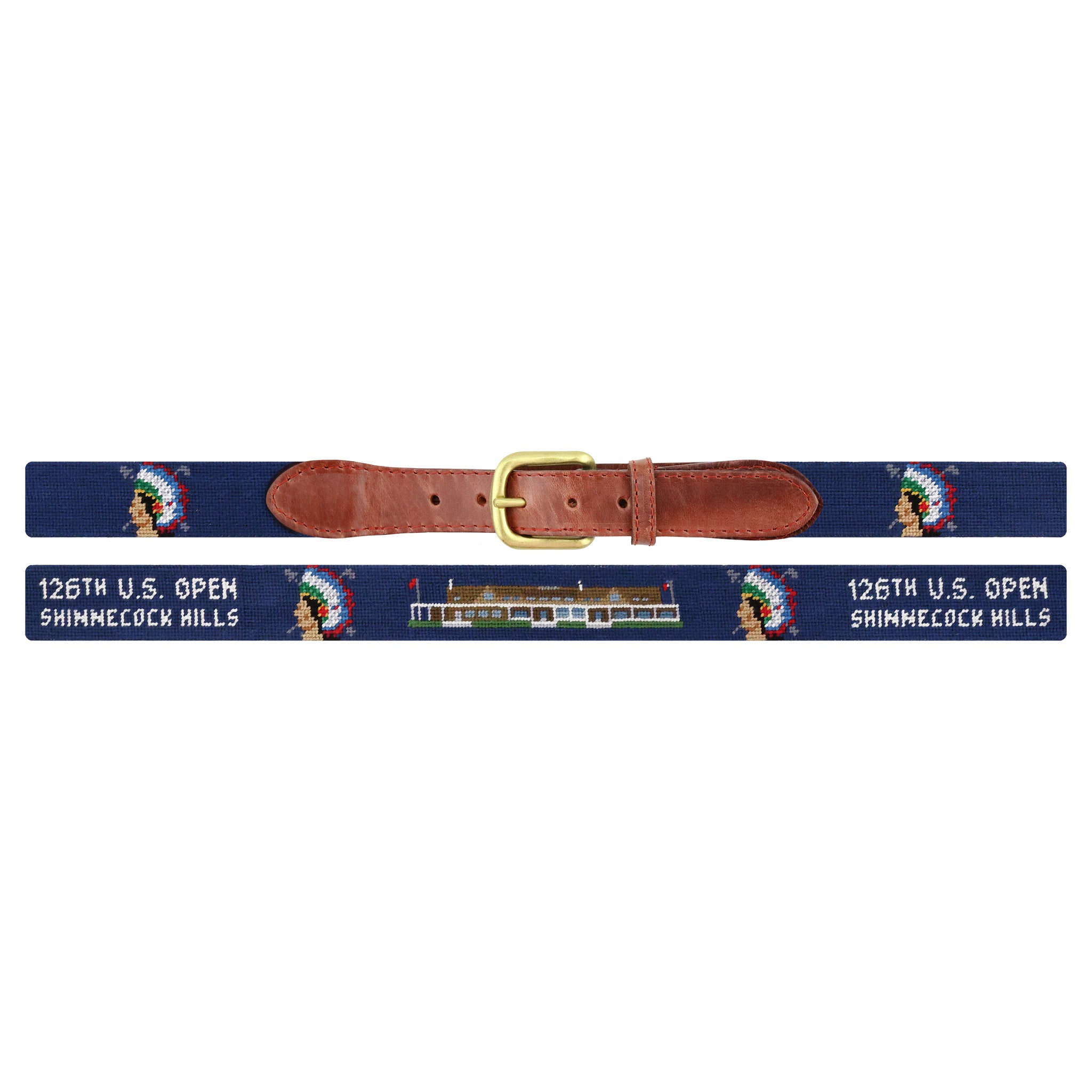USGA 126th US Open Shinnecock Hills Logo-Text-Clubhouse Centered (Classic Navy)