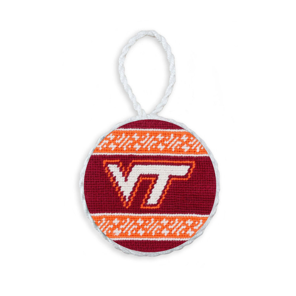 VA Tech Fairisle Ornament (White Cord)
