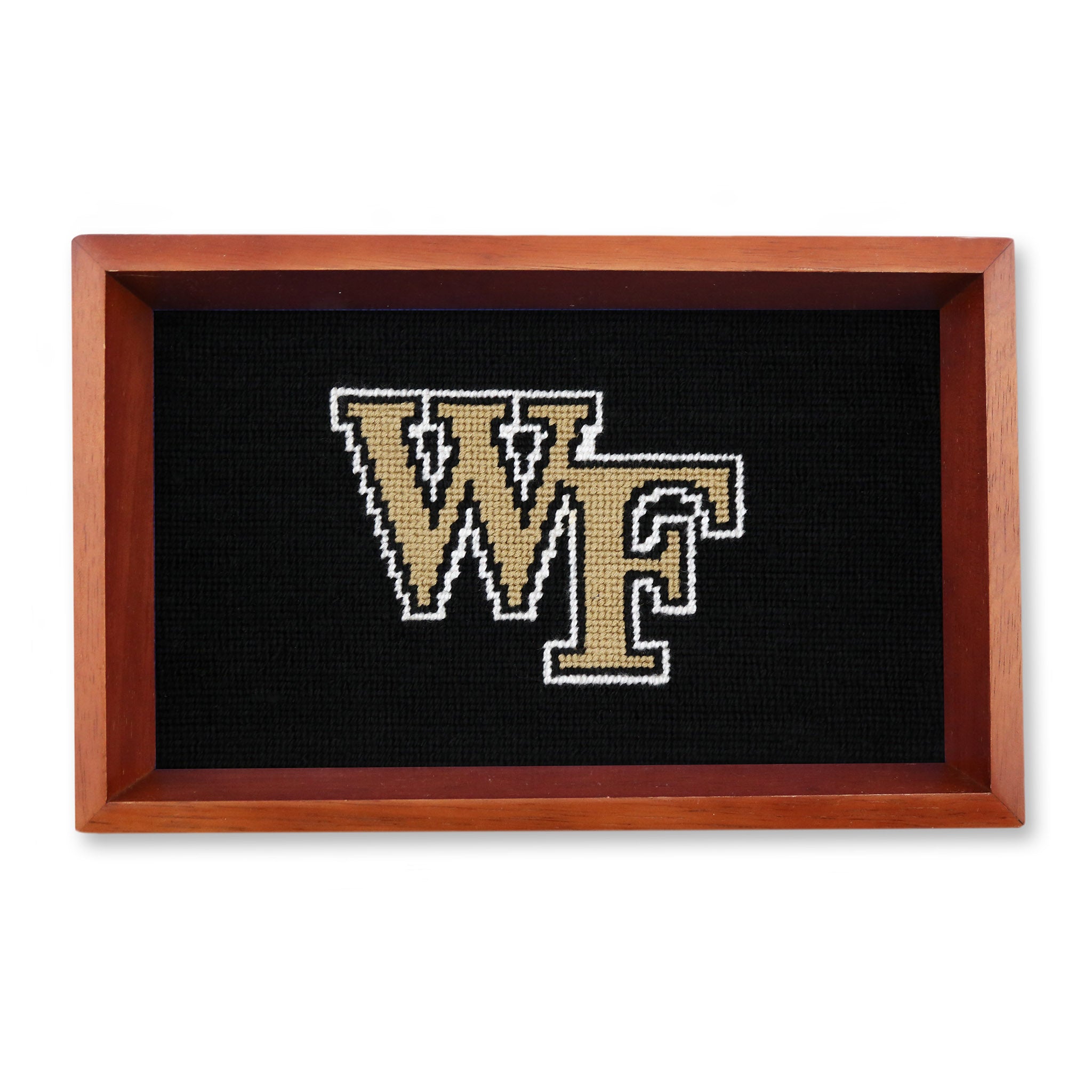 Wake Forest Valet Tray (Black) (Chestnut Wood)