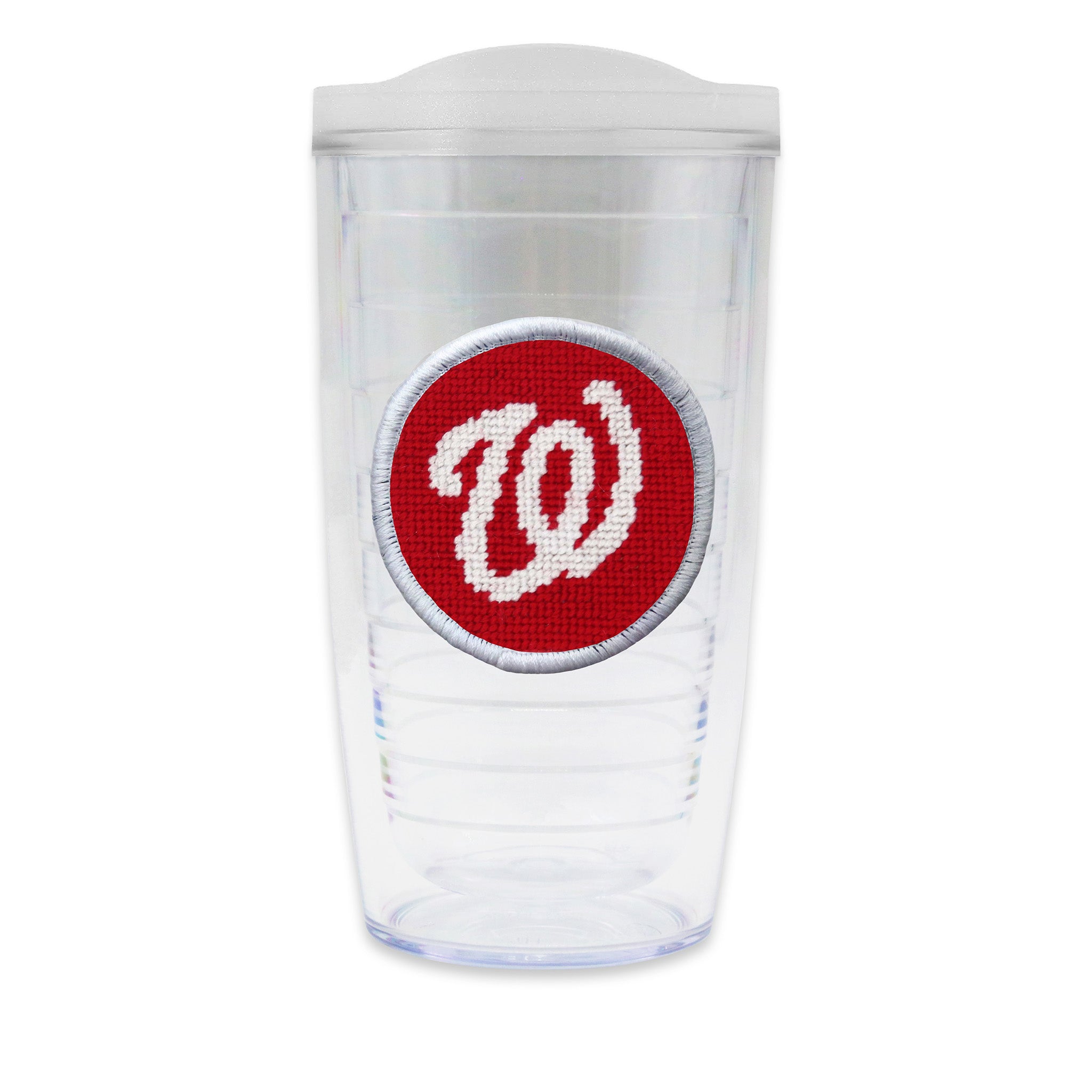 Tervis Tumbler with Nationals logo needlepoint patch with frosted lid