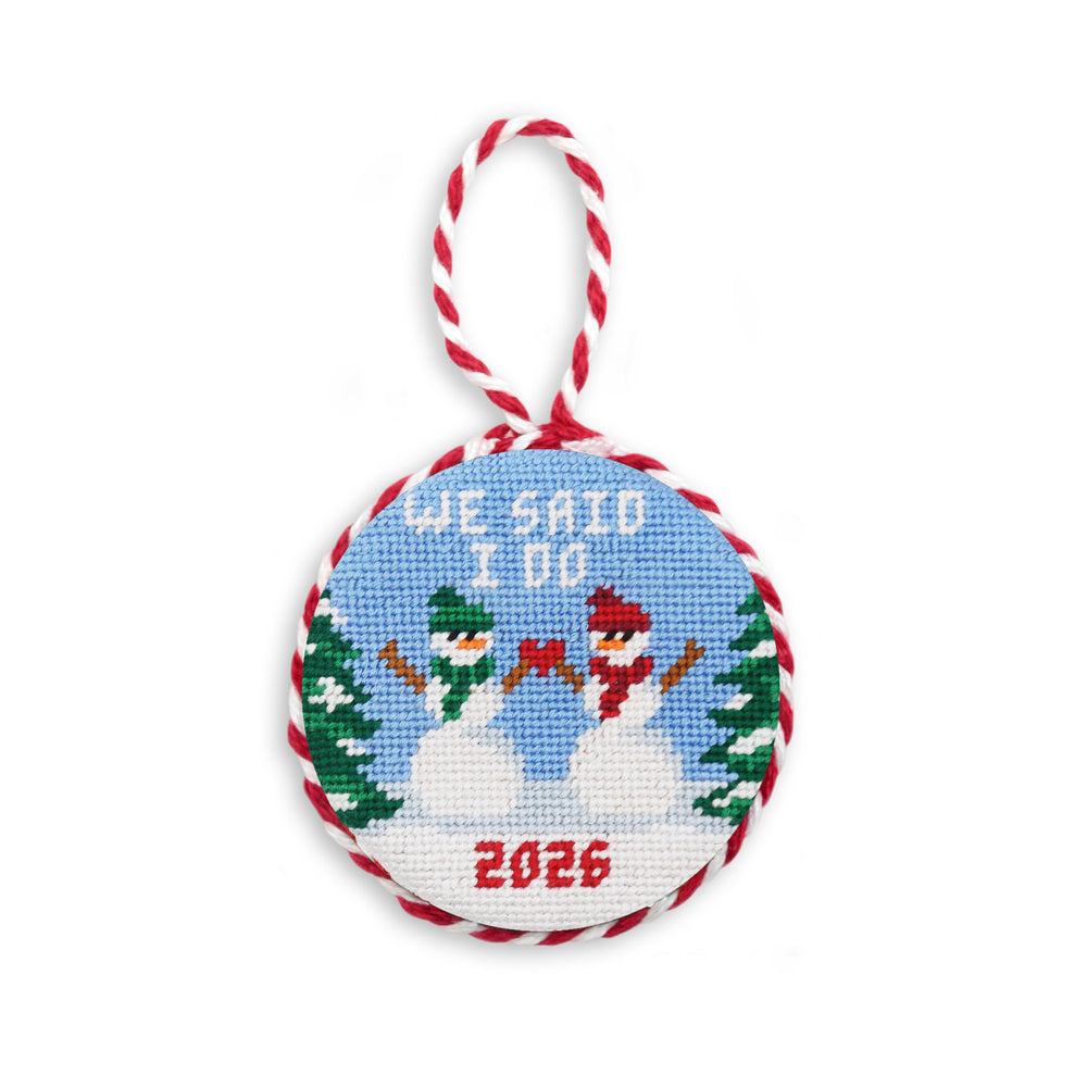 We Said I Do Snowmen 2026 Ornament