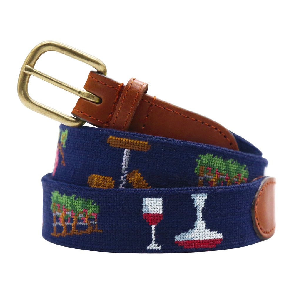 Wine and Vine Belt (Dark Navy)