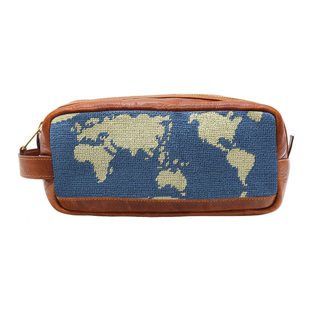 World Map Toiletry Bag (Slate)