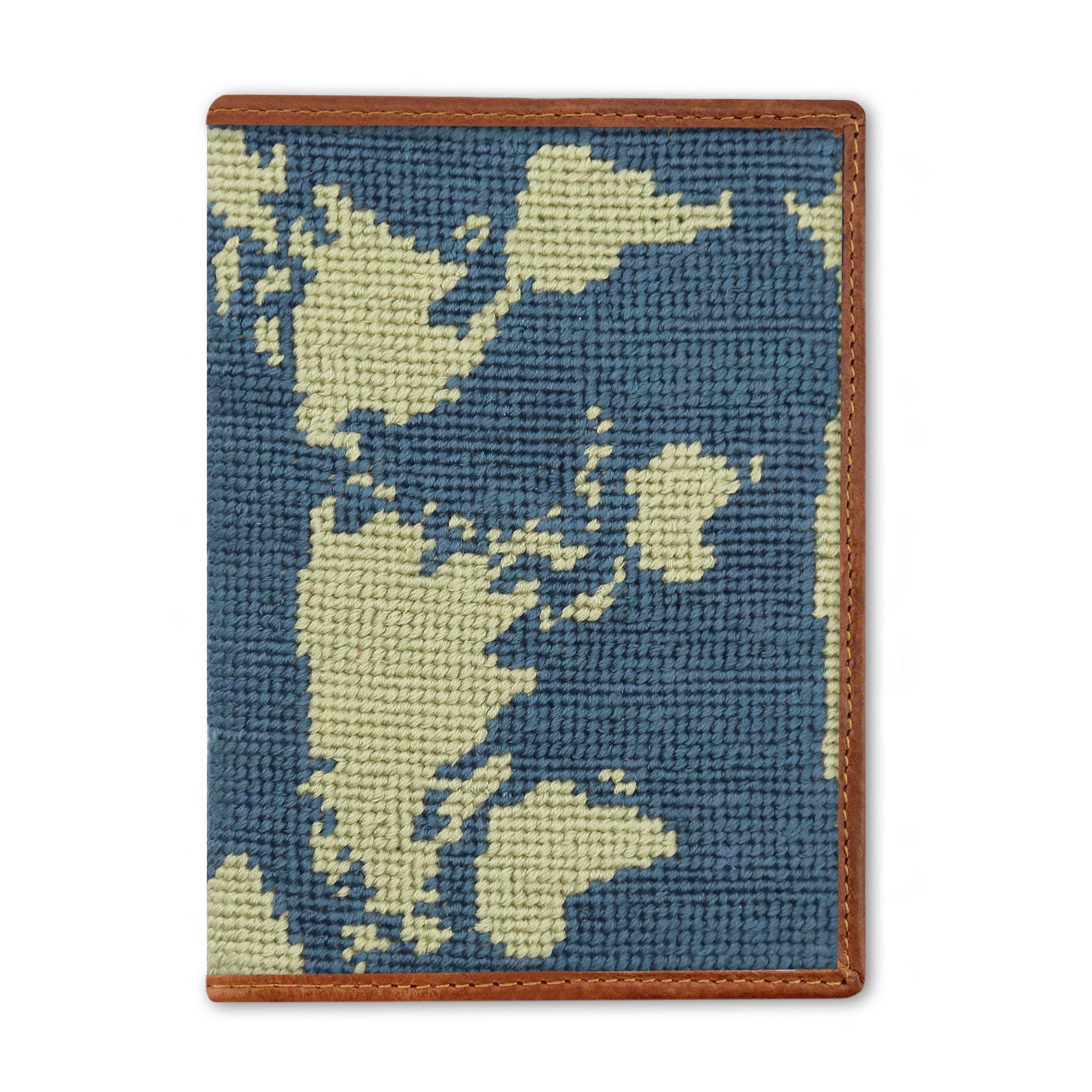 World Map Passport Case (Slate)