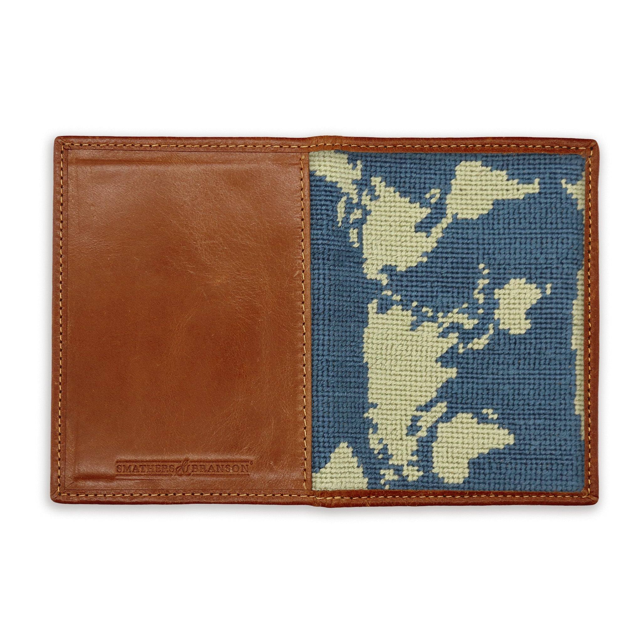 World Map Passport Case (Slate)