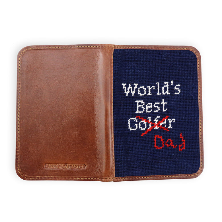 leather back of score card holder