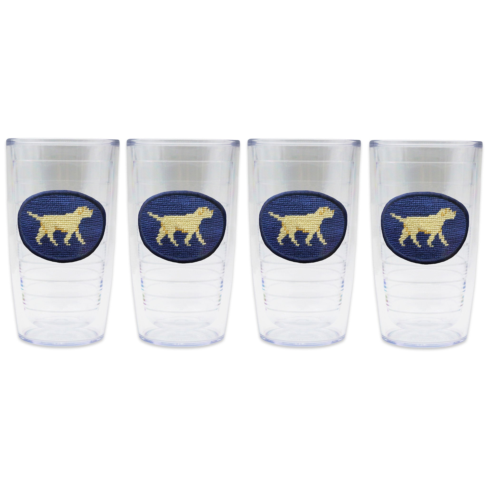 Yellow Lab Walking Tervis Tumbler (Classic Navy) (Navy Edge)