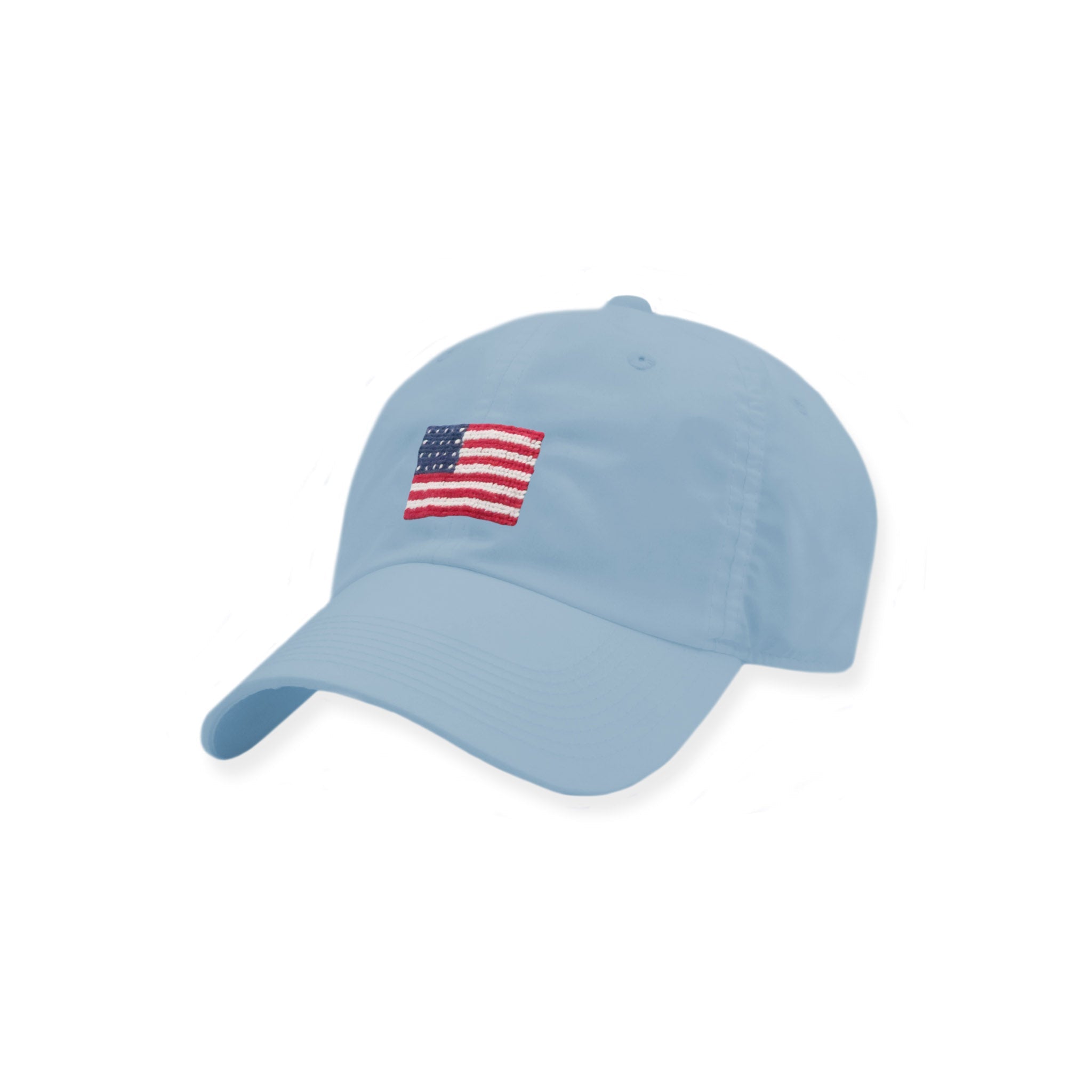 Smathers and Branson American Flag Needlepoint Performance Hat Sky Blue   