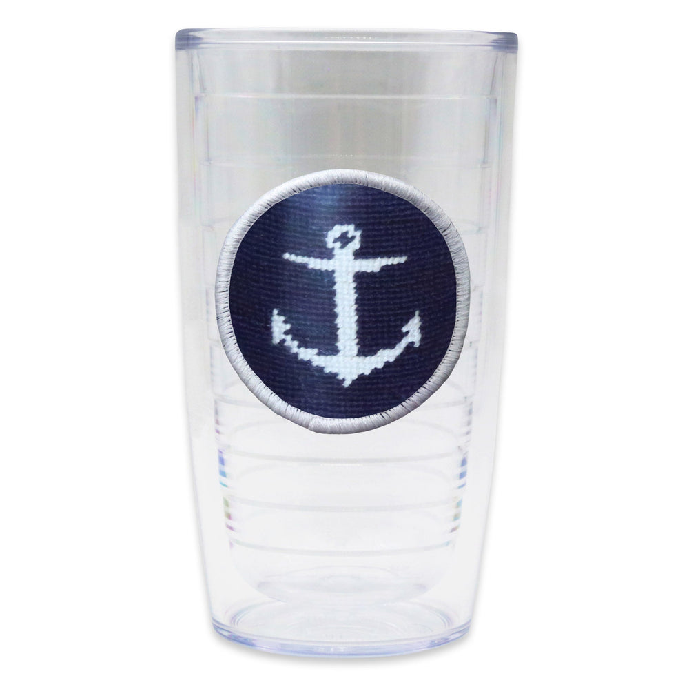Smathers and Branson Anchor Needlepoint Tervis Tumbler Dark Navy   