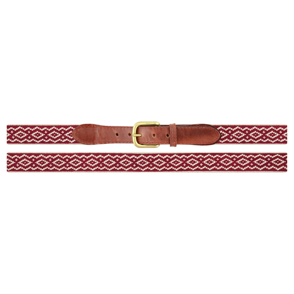 Smathers and Branson garnet andes gaucho needlepoint belt